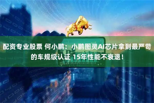 配资专业股票 何小鹏：小鹏图灵AI芯片拿到最严苛的车规级认证 15年性能不衰退！