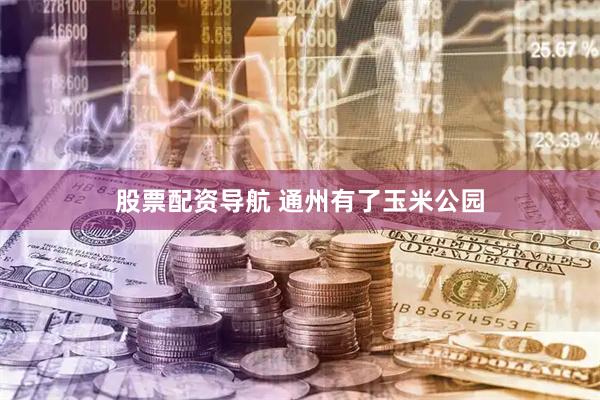 股票配资导航 通州有了玉米公园
